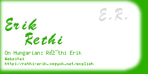 erik rethi business card